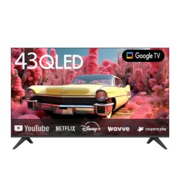 [프리토스] 43인치 QLED 4K 구글 AI 스마트TV 베젤리스 1등급